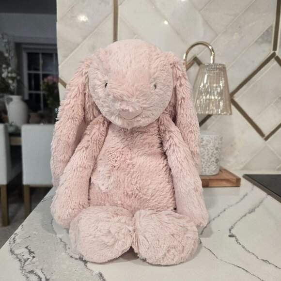 Jellycat Bashful Bunny Plush Pink Stuffed Animal 12" - Picture 1 of 13